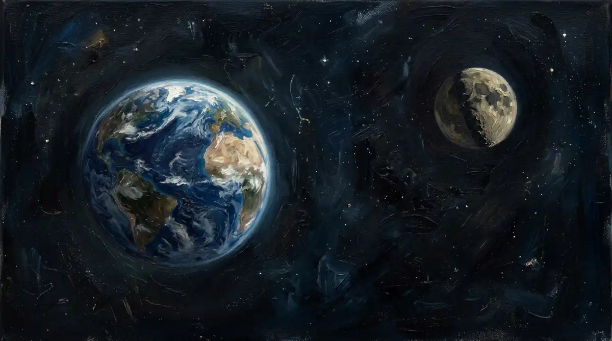 The Moon and the Earth.